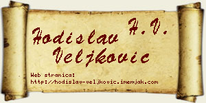 Hodislav Veljković vizit kartica